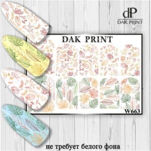 Наклейки для ногтей слайдер дизайн  W 663