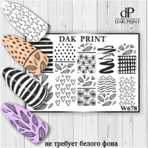 Наклейки для ногтей слайдер дизайн  W 678