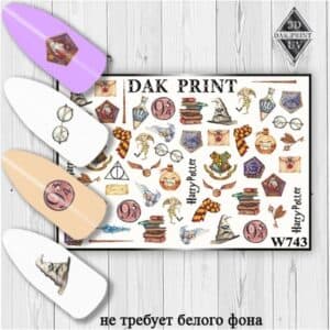 Наклейки для ногтей слайдер дизайн W 743