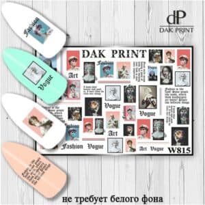 Наклейки для ногтей слайдер дизайн  W 815