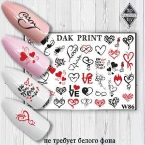 Наклейки для ногтей слайдер дизайн W 86