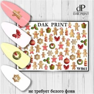 Наклейки для ногтей слайдер дизайн  W 861