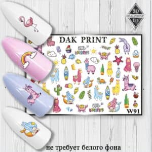 Наклейки для ногтей слайдер дизайн W 91