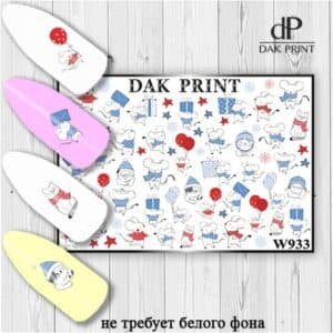 Наклейки для ногтей слайдер дизайн W 933