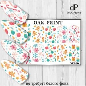 Наклейки для ногтей слайдер дизайн  W 966