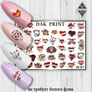 Наклейки для ногтей слайдер дизайн W 97