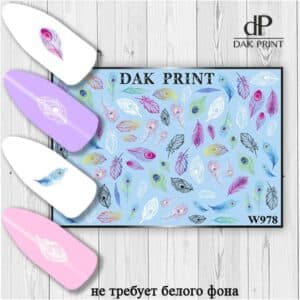 Наклейки для ногтей слайдер дизайн  W 978