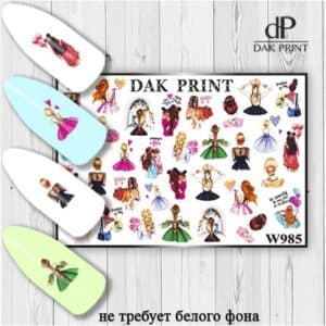 Наклейки для ногтей слайдер дизайн  W 985