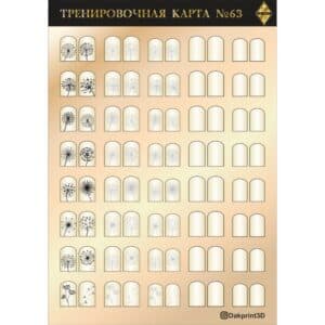 Тренировочная карта для маникюра № 63