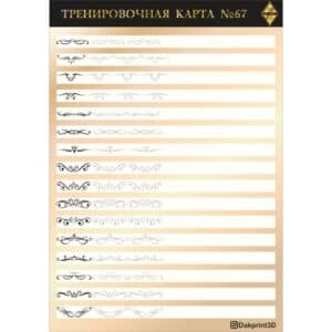 Тренировочная карта для маникюра № 67