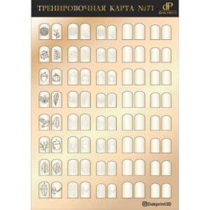 Тренировочная карта для маникюра № 71